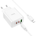 Wall charger “C126A Pure power” 40W PD20W + QC3.0 EU cable set