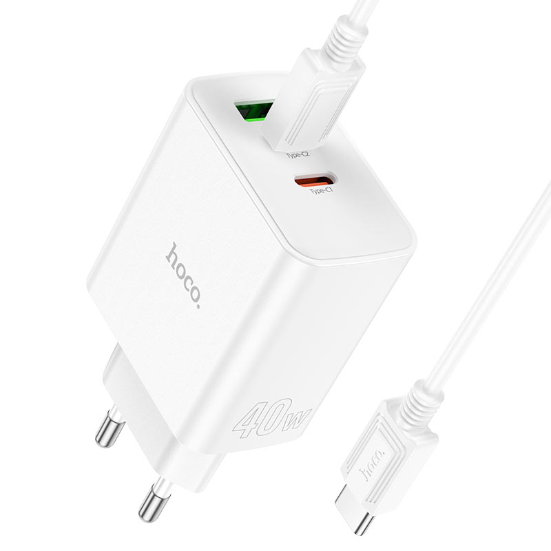 Wall charger “C126A Pure power” 40W PD20W + QC3.0 EU cable set