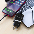 Wall charger “C12Q Smart” QC3.0 EU single USB set with cable