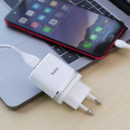 Wall charger “C12Q Smart” QC3.0 EU single USB set with cable