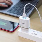 Wall charger “C12Q Smart” QC3.0 EU single USB set with cable