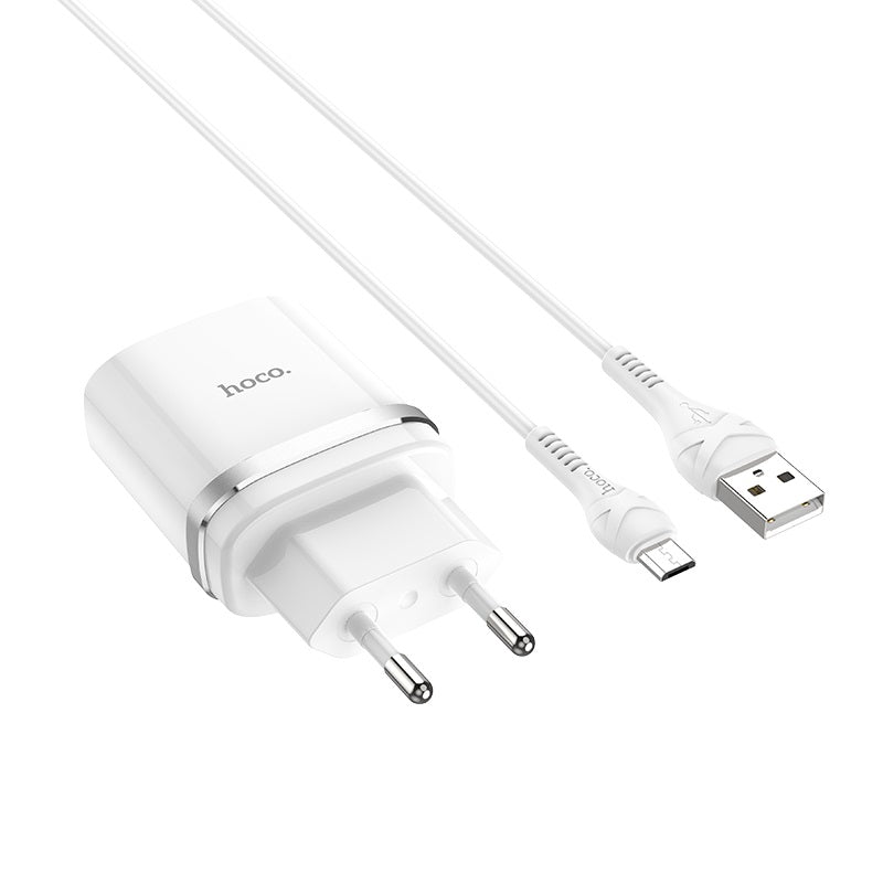 Wall charger “C12Q Smart” QC3.0 EU single USB set with cable