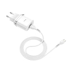 Wall charger “C12Q Smart” QC3.0 EU single USB set with cable