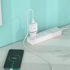 Wall charger “C12Q Smart” QC3.0 EU single USB set with cable