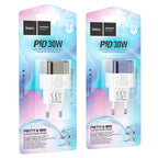 Wall charger “C131A Platinum” PD30W + QC3.0 EU cable set