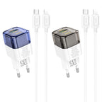 Wall charger “C131A Platinum” PD30W + QC3.0 EU cable set