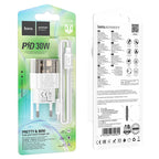 Wall charger “C131A Platinum” PD30W + QC3.0 EU cable set