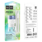 Wall charger “C131A Platinum” PD30W + QC3.0 EU cable set