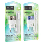Wall charger “C131A Platinum” PD30W + QC3.0 EU cable set