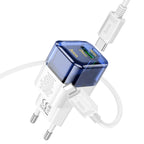 Wall charger “C131A Platinum” PD30W + QC3.0 EU cable set