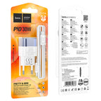 Wall charger “C131A Platinum” PD30W + QC3.0 EU cable set