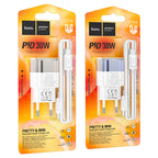 Wall charger “C131A Platinum” PD30W + QC3.0 EU cable set