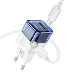 Wall charger “C131A Platinum” PD30W + QC3.0 EU cable set