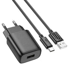 Wall charger “C134A Solid” EU cable set