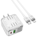Wall charger “C135 Rock” PD20W + QC3.0 US cable set