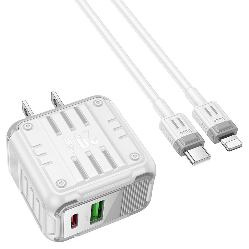 Wall charger “C135 Rock” PD20W + QC3.0 US cable set