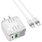 Wall charger “C135 Rock” PD20W + QC3.0 US cable set