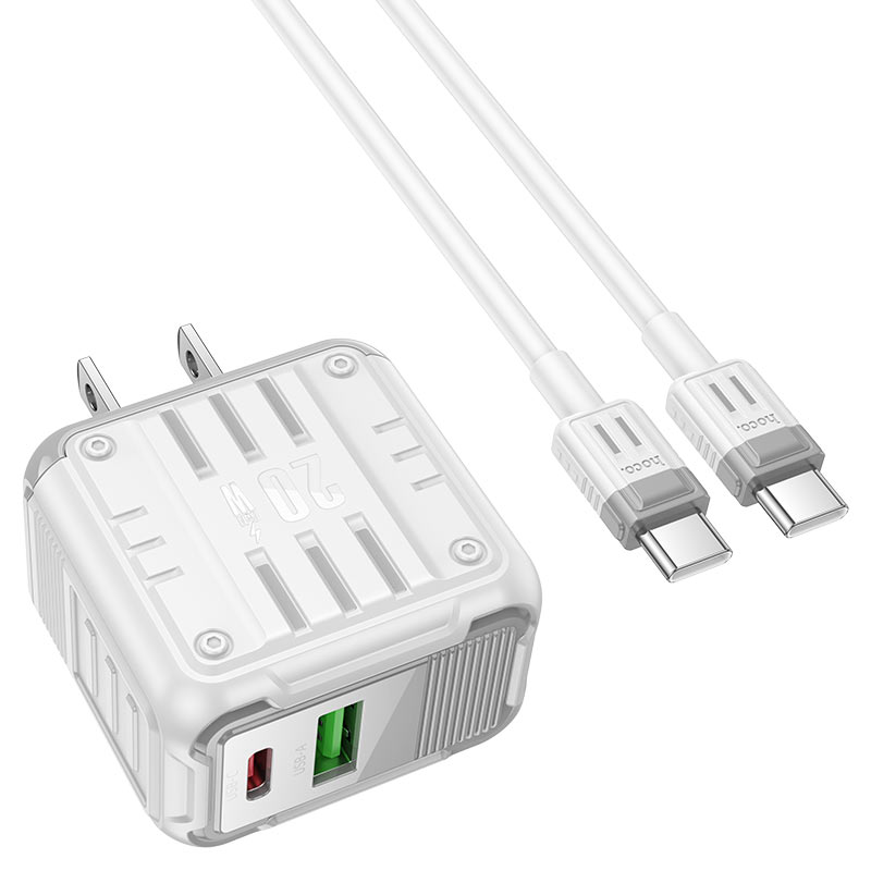Wall charger “C135 Rock” PD20W + QC3.0 US cable set