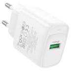 Wall charger “C140A Smart” QC3.0 EU cable set