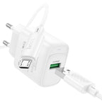 Wall charger “C140A Smart” QC3.0 EU cable set