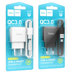 Wall charger “C140A Smart” QC3.0 EU cable set