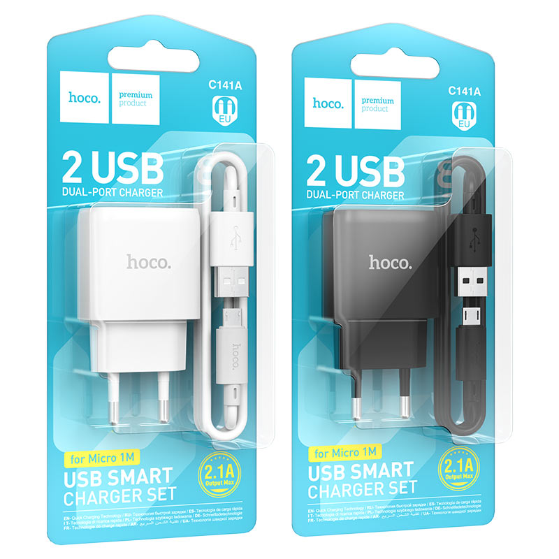 Wall charger “C141A Smart” EU cable set
