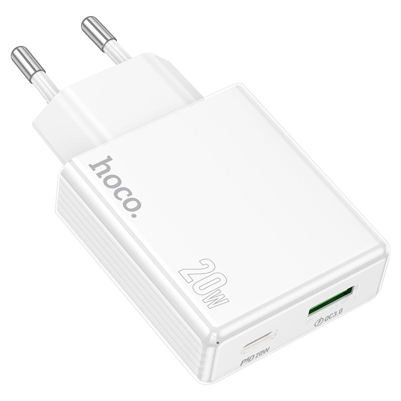 Wall charger “C142A Direct” PD20W + QC3.0 EU cable set