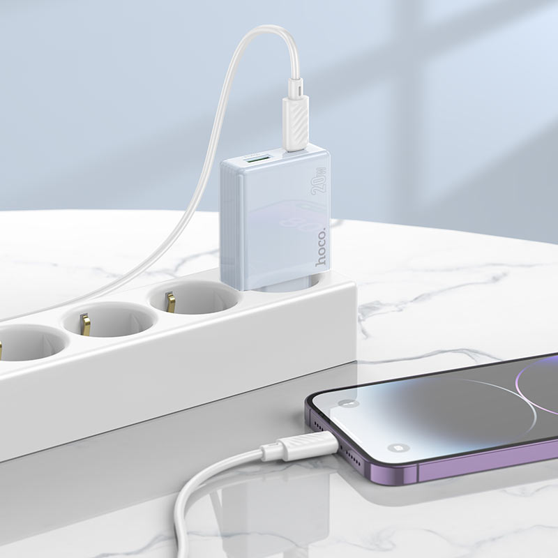 Wall charger “C142A Direct” PD20W + QC3.0 EU cable set