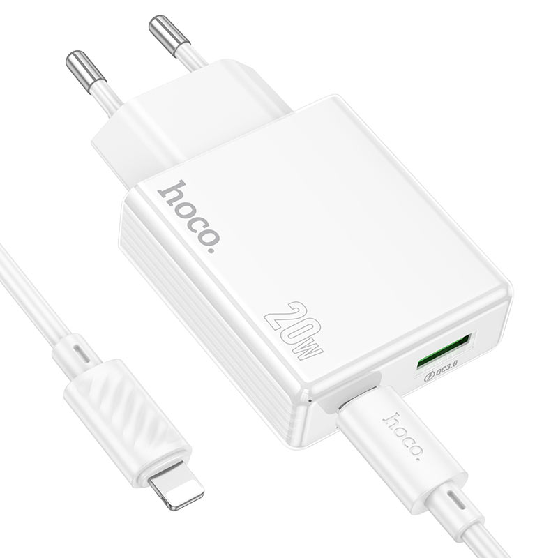 Wall charger “C142A Direct” PD20W + QC3.0 EU cable set