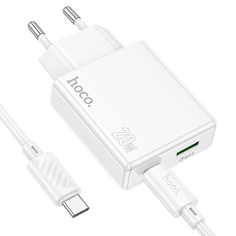 Wall charger “C142A Direct” PD20W + QC3.0 EU cable set