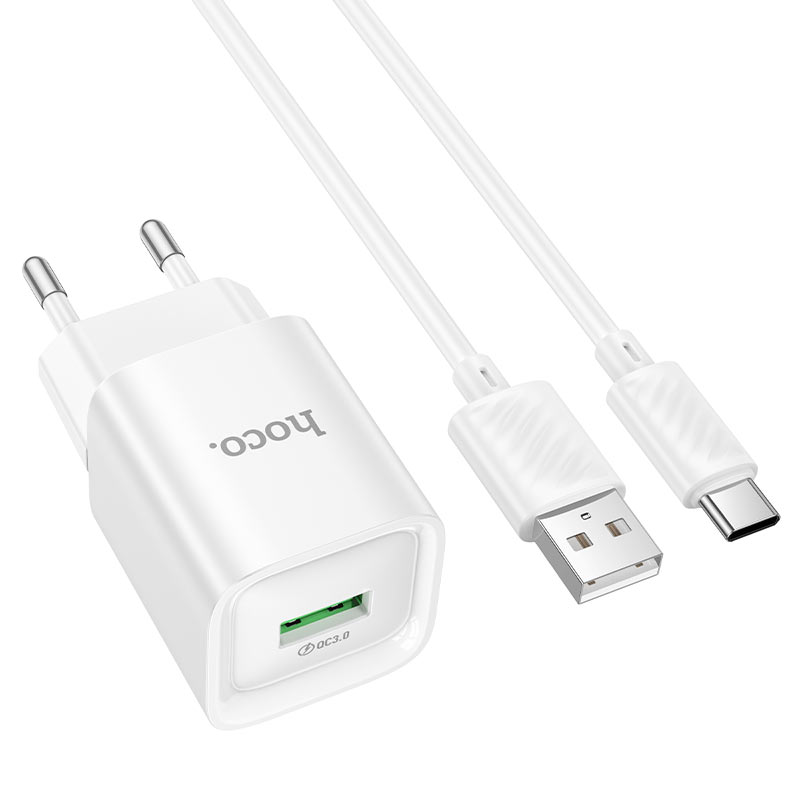 Wall charger “C145A Charm” QC3.0 EU cable set