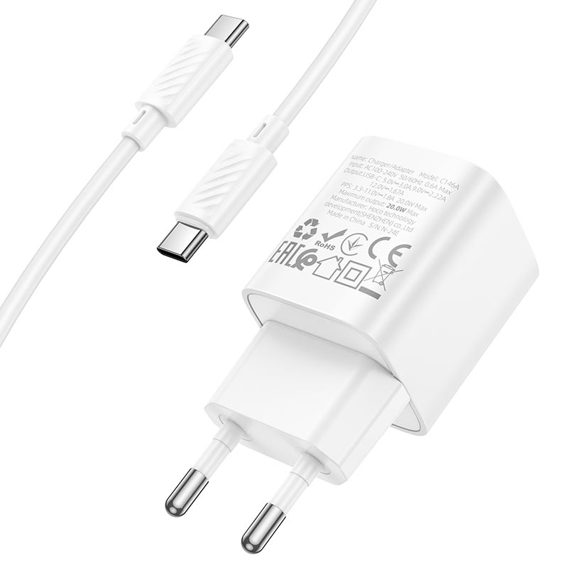 Wall charger “C146A Charm” PD20W EU cable set