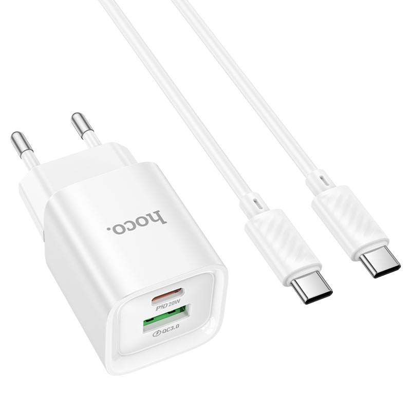 Wall charger “C147A Charm” PD20W + QC3.0 EU cable set