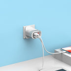 Wall charger “C40B Speedmaster” dual USB port UK plug