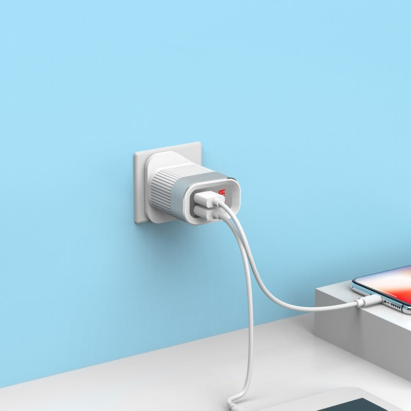 Wall charger “C40B Speedmaster” dual USB port UK plug