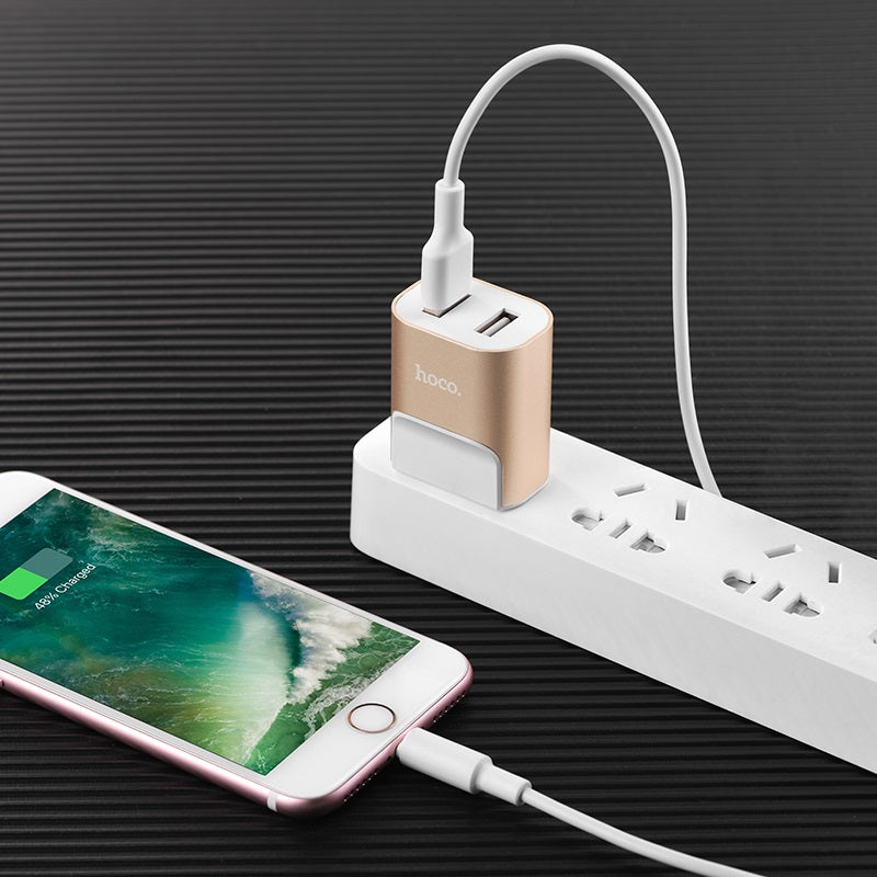 Wall charger “C47 Metal” dual USB ports US