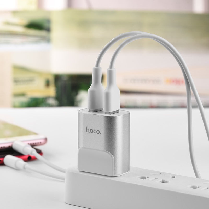 Wall charger “C47 Metal” dual USB ports US
