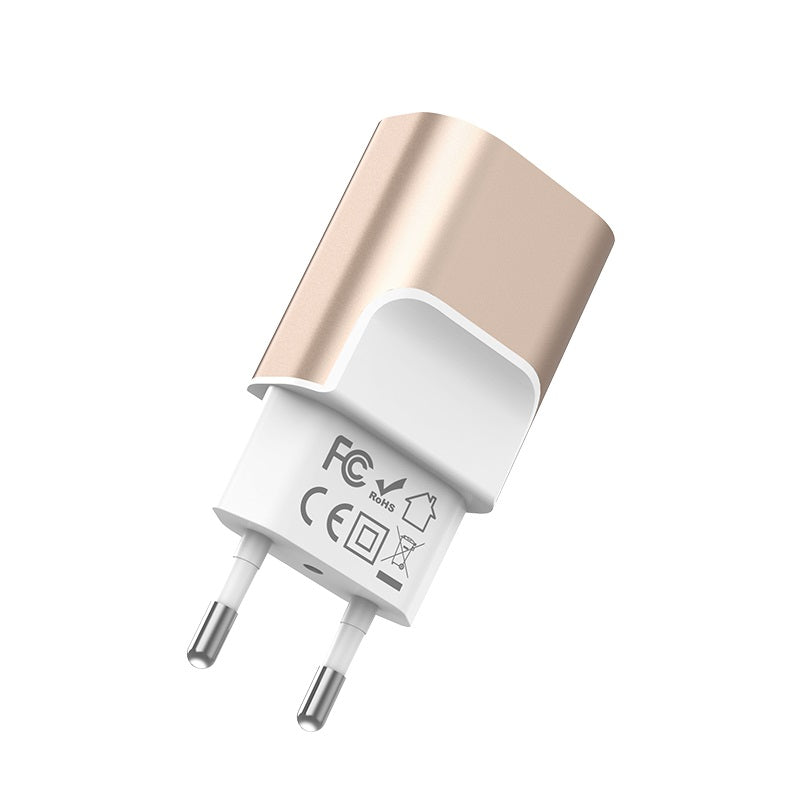 Wall charger “C47A Metal” dual USB ports EU