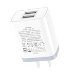 Wall charger “C50 Luster sharp” dual port set with cable