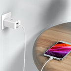 Wall charger “C50 Luster sharp” dual port set with cable