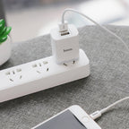 Wall charger “C50 Luster sharp” dual port set with cable