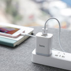 Wall charger “C50 Luster sharp” dual port set with cable