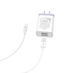 Wall charger “C50 Luster sharp” dual port set with cable