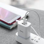 Wall charger “C50 Luster sharp” dual port set with cable