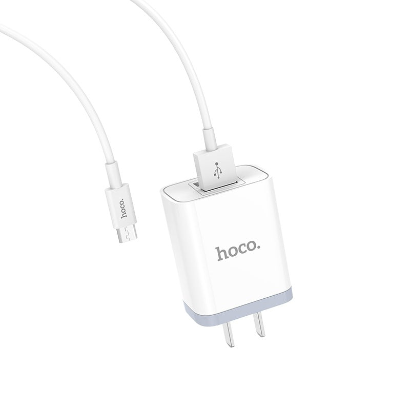 Wall charger “C50 Luster sharp” dual port set with cable