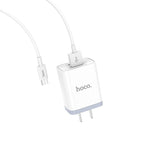 Wall charger “C50 Luster sharp” dual port set with cable