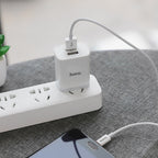 Wall charger “C50 Luster sharp” dual port set with cable