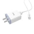 Wall charger “C50 Luster sharp” dual port set with cable