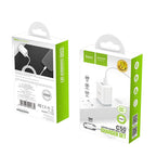 Wall charger “C50 Luster sharp” dual port set with cable