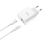 Wall charger “C57A Speed charger”USB QC3.0 & Type-C PD set with cable EU